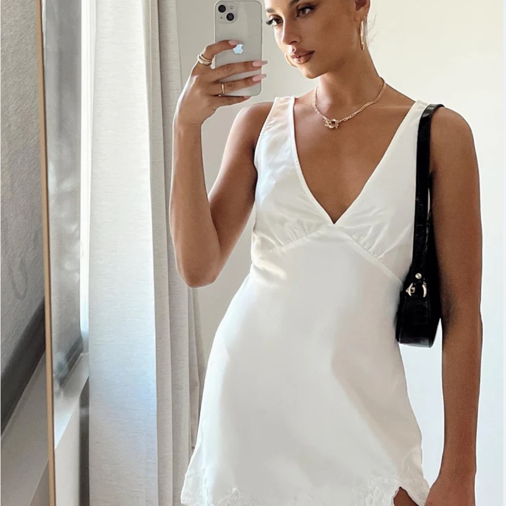 Princess Polly ATHENIA MINI DRESS WHITE